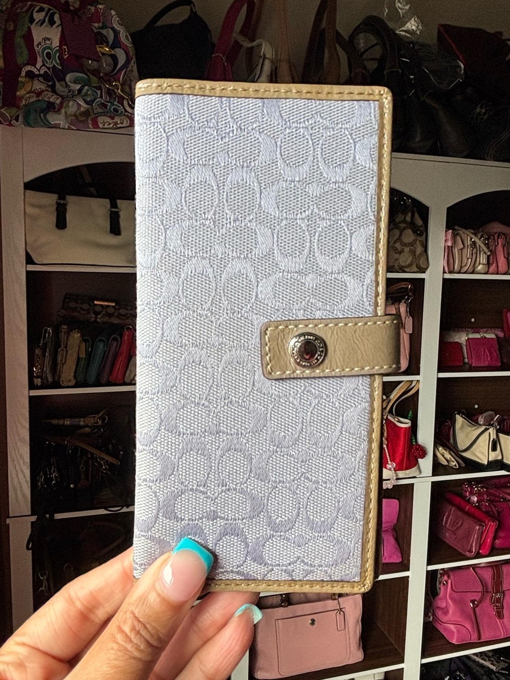 🪪💜🩶 COACH Signature Slim Envelope Wallet 🩶💜🪪